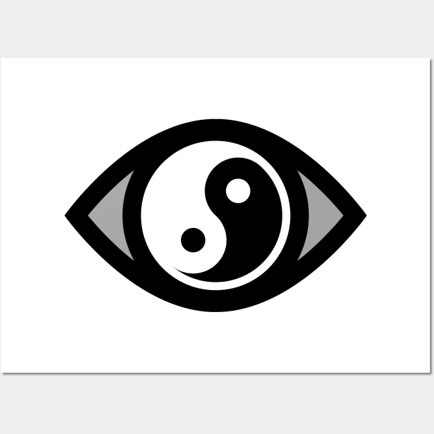 BAUHAUS YIN YANG EYE Wall Art by KIMIDIGI